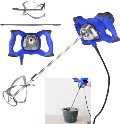 2600W 240V Gipsmischer Zementmischer 6 Farbmischer mit Variabler Geschwindigkeit für Bohrer, Mischpaddel mit M14 Rührrührer mit 120mm Durchmesser