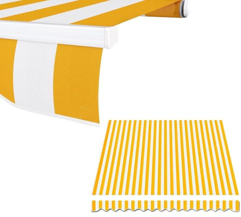 Toile de rechange en polyester imperméable pour balcon, terrasse, pergola, pare-soleil extérieur rétractable - 2 x 2,5 m, 2 x 3 m, 4 x 3 m