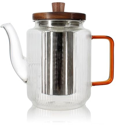OGO LIVING - Théière karl 550ml en verre borosilicate anse ambre - 7912200