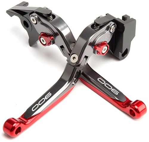 ZESIDIMO Für Kawasaki Z900 Z 900 2017 2018 2019 2020 2021 2022 2023 2024 CNC Einstellbar Faltbare Ausziehbare Bremskupplungshebel Motorrad (Rot)