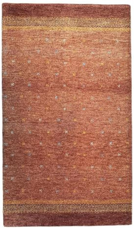 Rug Studios Teppich GABBEH ROYAL | Farbe: Braun; Größe: 90 x 160 cm | strapazierfähig und leicht zu reinigen | Wohnzimmer | Schlafzimmer