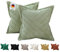 ALWINIA Salbeigrüne Kissenbezüge 50x50 2er Set aus Kordsamt - Weiche & Kuschelige Kissenhüllen für Sofakissen, Zierkissen & Dekokissen - Stilvolle Samt-Deko im Wohnzimmer & Schlafzimmer