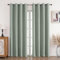 CUCRAF 100% Blackout Curtains Grayish green 90 Inch Drop 2 Panels Soft Texture Energy Saving Sun Blocking Thermal Eyelet Curtains for Bedroom Living Room 90 X 90 Inch