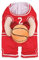 NKBSDKM Hunde-Basketballspieler-Kostüm mit Ball, Hunde-Basketball-Kostüm, Lustiges Verkleidungs-Sport-Outfit, Halloween-Cosplay für Haustiere A