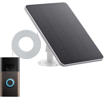 Solar Charger for Ring,Video Doorbell (2nd Generation - 2020 Release) White