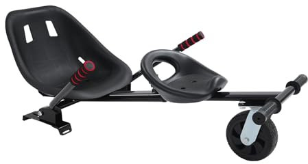 CHFUNE Hoverboard Sitz Doppel-Personen Go-Kart Transformationskit Hovercart Zubehör, Verstellbarer Kartsitz Buggy Go Kart Umbausatz, Zubehör für Self Balancing Scooter, Hoverboards schwarz