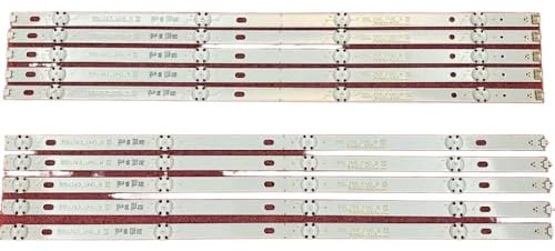 LED Backlight Strip Compatible con modelos de TV 55uj6309 55uj634t 55uj630y 55uj634v 55uj630v 55lj55 55uj63_a b 55uj635t 55uj630a Parte de reemplazo para la luz de la televisión LED(Kit 10pcs For 1 TV