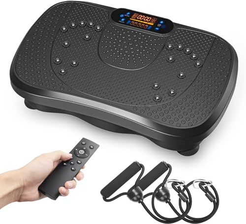 Dripex Vibration Plate, Whole Body Workout Vibration Plate Exercise Machine | 5 Automatic Modes & 99 Speed, Built-in Bluetooth Speaker, Lymphatic Drainage & Weight Loss, Auto or Manual Speed Control