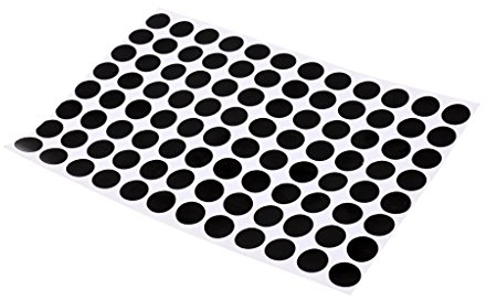 Billard Zubehör - Satz von 96pcs Durchmesser 1,2cm Schwarz Billardtisch Markierung Billardkugel Aufkleber - Selbstklebend