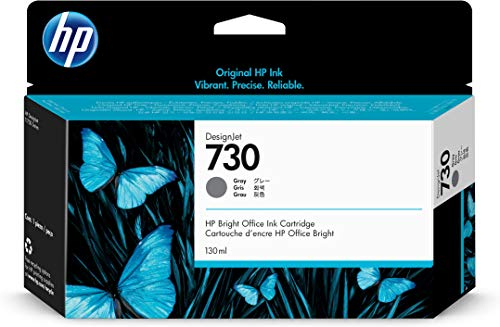 HP 730 (P2V66A) Original Tintenpatrone, 1er Pack Grau, Designjet