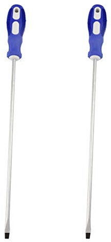Nxtop Cacciavite con manico lungo 30,5 cm, testa piatta 6 mm, cacciavite magnetico (2 confezioni da 12 cacciavite a lama piatta)