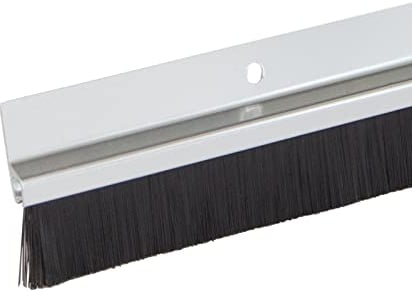 Türdichtung Türbürste Abdeckleisten Bürstendichtung Dichtung - 8 x Türdichtung aus Aluminium Silber 1 Meter Leiste zum Anschrauben Bürste Zimmertürdichtung Durchzugstopper Zugluftstopper für Türen