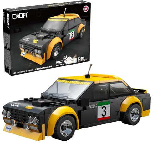 CaDA Fiat Abarth 131 Rally Car - 216 Piece Brick Model Kit C51092W | Officially licenced model of the iconic Italian sports car