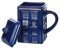 SSSGHH Mug Chat Docteur Who Tardis Police Box Céramique Tasse Tasse avec Couvercle Couvercle pour Thé Tasse À Café Drôle Creative Cadeau De Noël Présente Enfants Hommes Mug Personnalisable