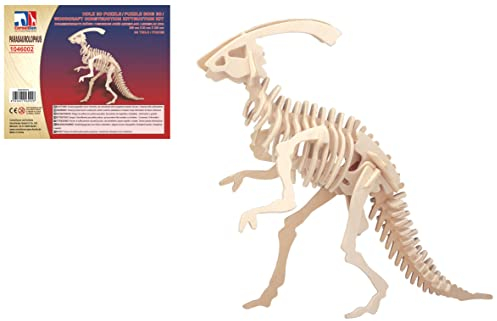 Cornelissen - 1046002 - 3D Puzzle, Holz, Dinosaurier, Parasaurolophus, 38 Teile, 28,5cm x 9,2cm x 22,8cm