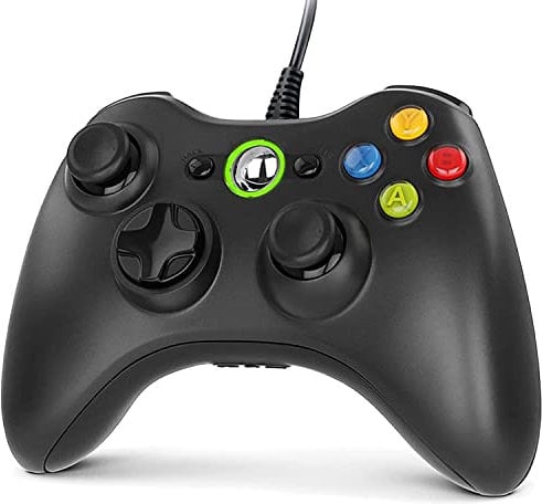 Gezimetie Xbox 360 Game Controller, USB Wired Controller Gamepad di Design Ergonomico Migliorato, Joystick Compatibile per Microsoft Xbox 360/Xbox 360 Slim/PC (Windows 7/8/8.1/10/XP/Vista)