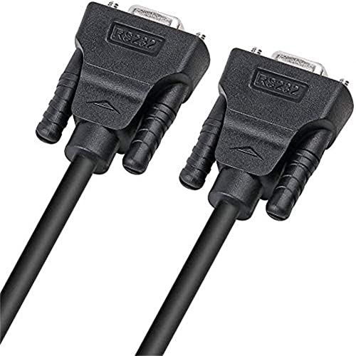 DTECH DB9 RS232 Serienkabel Buchse zu Buchse Null Modem kabel Volle Handshake 7 Draht Frequenz weiche für die Datenkommunikation (1,5 Fuß, schwarz)