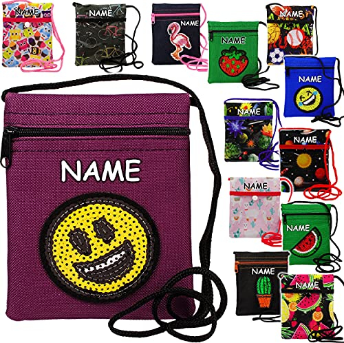 alles-meine.de GmbH Geldbörse/Brustbeutel Motiv wählbar mit Sichtfenster - für Buskarte + Kordel zum Umhängen - Mädchen inkl. Name - Geldbeutel & Portemonnaie für Kinder - ..