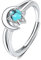 Türkis Ring 925 Sterling Silber Mond und Stern Ring Verstellbarer Türkis Ring für Damen Mädchen Türkis Schmuck Valentinstag Weihnachts Geschenke für Frauen Mutter Tochter
