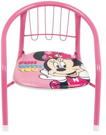ARDITEX Kinderstuhl Minnie Mouse Disney, Stuhl aus Metall, 35,5 x 30 x 33,5 cm, Rosa
