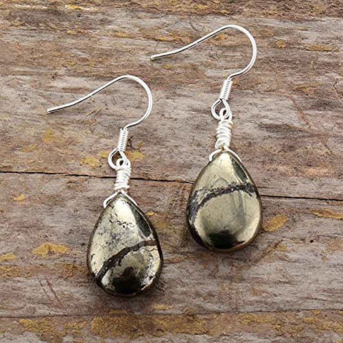 JKLJKL 1 Paar Teardrop Ohrringe Frauen Pyrite Drop Ohrring Frau Freundin Geschenke Eleganter Schmuck