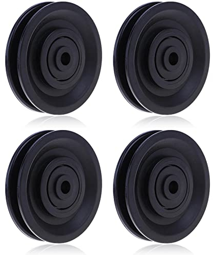Seilrolle Umlenkrolle 90mm Drahtseilrolle Umlenkrolle Fitness Seilrollen Kunststoff 90mm Seilrolle Seilrolle Kunststoff Seilrolle FitnessgeräTe für Gym Ersatzteil 4 Stück