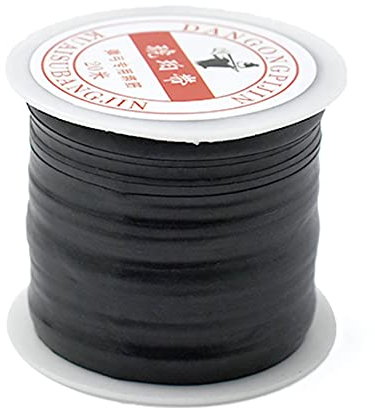 Piaoyu Rubber Band Strap 1 Roll 20m Slingshot Rubber Band Strap Tied Binding Line Hunting Catapult String Thread Elastic Shooting Accessories (Black)