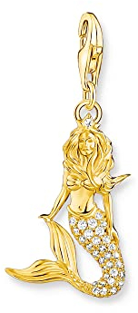 Thomas Sabo Charm-Anhänger Meerjungfrau vergoldetes Silber 1887-414-7