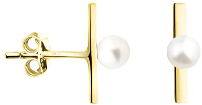 SOFIA MILANI - Damen Ohrringe 925 Silber - vergoldet/golden - Stab Perlen Ohrstecker - E1427