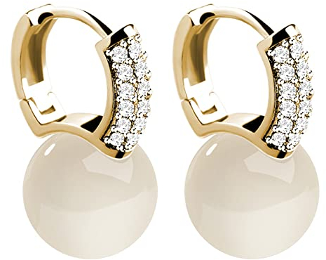 Geometrische Kristall-Schmuck-Ohrringe Premium-grüne Blatt-Ohrringe Kegel Ohrringe (A-B, One Size)