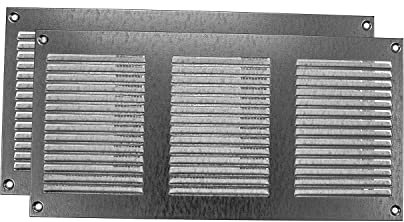 Vent Systems 30 x 15 cm – Paquete de 2 cubiertas para rejilla de ventilación – Galvanizado – Rejilla de retorno de aire de metal con pantalla antiplagas integrada