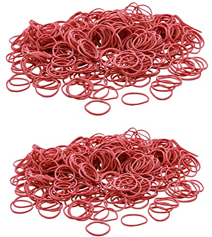 KLEBERINO Gummiringe | Haushaltsgummis rot | Gummiringerl | Gummiband für Haushalt, Büro, Basteln versch. Abmessungen (Ø 80mm | 1kg Beutel)