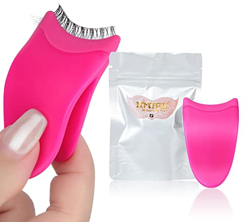 False Eyelashes Applicator Tool Lashes Clip for Beginners Easy to Apply Eyelashes Daily Use Buddy Tool Pinzas para Pestañas (Plum)