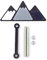 Dreifarbiges Kühlergrill-Abzeichen, Emblem, Dekoration, Logo für Auto, LKW, Etikett, dreifarbiges Abzeichen, Logo, Grill (weiß, grau, dunkelblau)