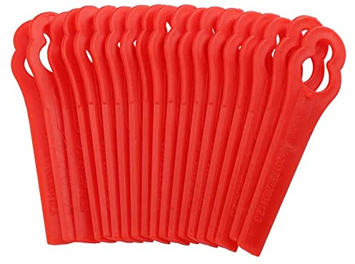 100 PCS Lame per Tagliaerba Plastic Lama di Taglio del Motore Spazzole del Motore Kit di Ricambi per Decespugliatore a Batteria, Coltelli di ricambio per tagliabordi a batteria