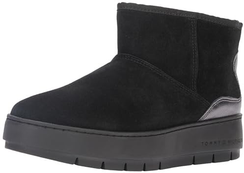 Tommy Hilfiger Damen Low Boot Stiefel Wildleder, (Black), 37