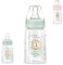 Kikkaboo Baby Glasflasche 120 ml Savanna Anti-Kolik-Silikonsauger Größe S Deckel, Farbe:grün