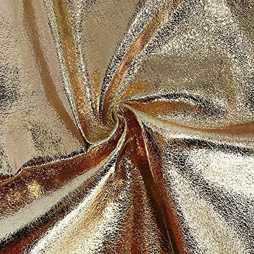 XHT Glänzendes Kunstleder 90 x 135 cm, Weiche Stoff, Kunstleder Meterware, Zum Herstellen Von Schuhen/Beutel/Gürtel/Handwerk (Champagner Gold)