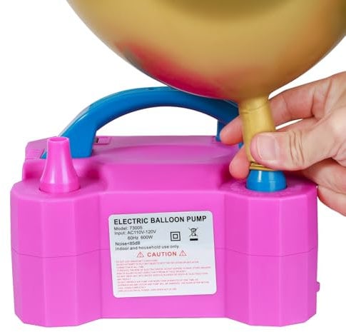 WYLOSUA - Efficient Dual Nozzle Portable Electric Balloon Pump - Inflate with ease with this electric balloon inflation machine, faster and save time 【2 Tying Tools & 1 Tracheaaa】