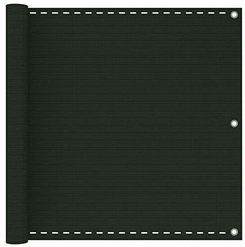 JUNZAI Toldo para balcón HDPE Verde Oscuro 90x500 cm, Toldo Lateral, Toldos Jardin, Toldo Pergola, Cortina Toldo Exterior, Toldos para Terrazas Exteriores - 310974