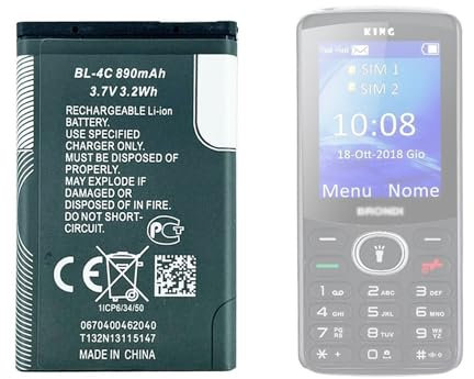 Aousavo Amico King batteria di ricambio compatibile con Brondi Amico King/Fox BIGFP600AA