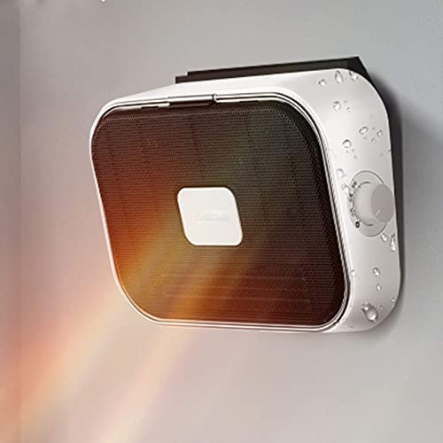 2000W Bathroom Electric Fan Heater - Waterproof & Down Flow Wall Mounted - 2 Heat Settings, Ideal for Bathrooms, Kitchen, Laundry Areas - Splash Proof Function