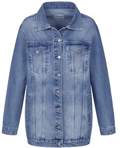 Rock Creek Jeansjacke Damen Boyfriend D-480 | Denim-Blouson für Frauen im Urban-Look, lässige Übergangsbekleidung für Alltag, Freizeit und moderne Streetwear-Outfits