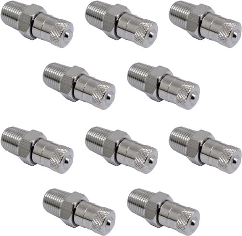 10X 1/8 BSP, BSPT, Schrader Tank Valve 25MM Wheel AIR Compressor 500 PSI 35 BAR
