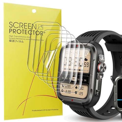 Blueshaweu Schutzfolie Kompatibel für vvituaC Smartwatch 1.8 Zoll IDS01, HD klar Flexible TPU Displayschutzfolie [6 Stück] für vvituaC IDS01 Smartwatch (transparent)