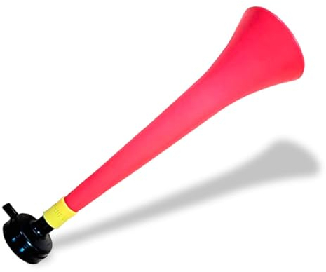 FUN FAN LINE Pack 5 Trompetas Vuvuzelas Personalizables - Puedes Combinar hasta 3 Colores en Boquilla, Anillo y Cuerpo - Fútbol, Conciertos y Eventos Deportivos - 108 DB de Ruido
