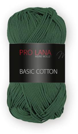 Pro Lana Basic Cotton 0072 - Algodón (125 m, 50 g), color verde