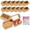 JETOP 16 Packs Kraft Cupcake Boxes 2 Holes, Small Cake Boxes with Window and Insert, Bakery Pastry Packaging Boxes for Muffin Treat Brownie Cake Sweet Bakery Cookie Biscuit Dessert Candy Gifts