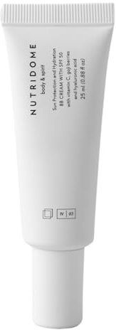Nutridome BB Creme LSF50 25 ml Farbe Hellbeige - Tagespflege Hyaluronsäure Vitamin C Pflanzenöle Deckt klein Unvollkommenheiten Gleicht Teint Hellt Pigmentflecke Cream magic finish Getönte tagescreme