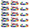 Sixfolo 15 Pcs Woven Friendship Bracelets Colorful Adjustable Braided Handmade Rope Bracelets Rainbow Pride Woven String Bracelet Fabric Friendship Bracelet for Women Girls Kids